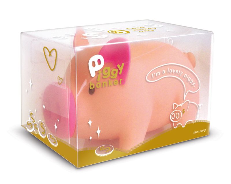 《luft》Piggy 造型存錢筒(迷彩粉紅豬)-